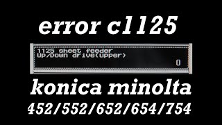 Error C1125 Konica Minolta