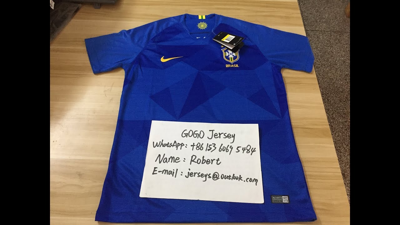 Perfect Brazil 2018 World Cup Away Blue Soccer Jerseys Review FROM Robert