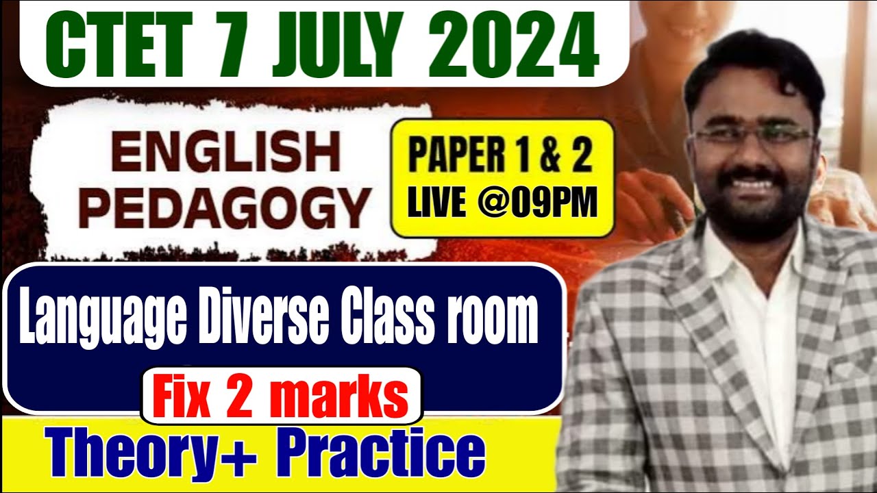 CTET July 2024 | CTET English Pedagogy Language Diverse Classroom ...