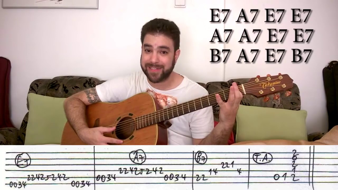 How To Play Fingerstyle Blues with Walking Bass Improvisation Tips