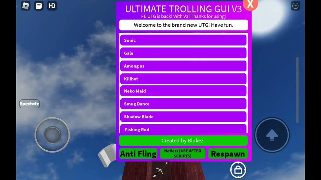 Roblox fe script showcase ultimate trolling gui v1 youtube