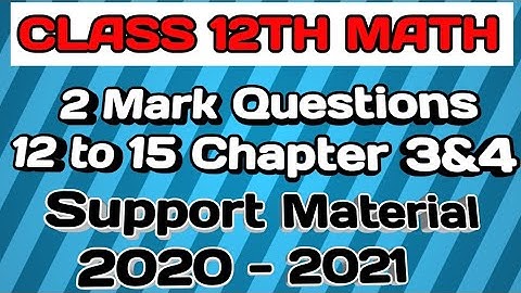 #The_class_study #Class 12 math #support_material_solution  #chapter 3 & 4 matrix & determinate