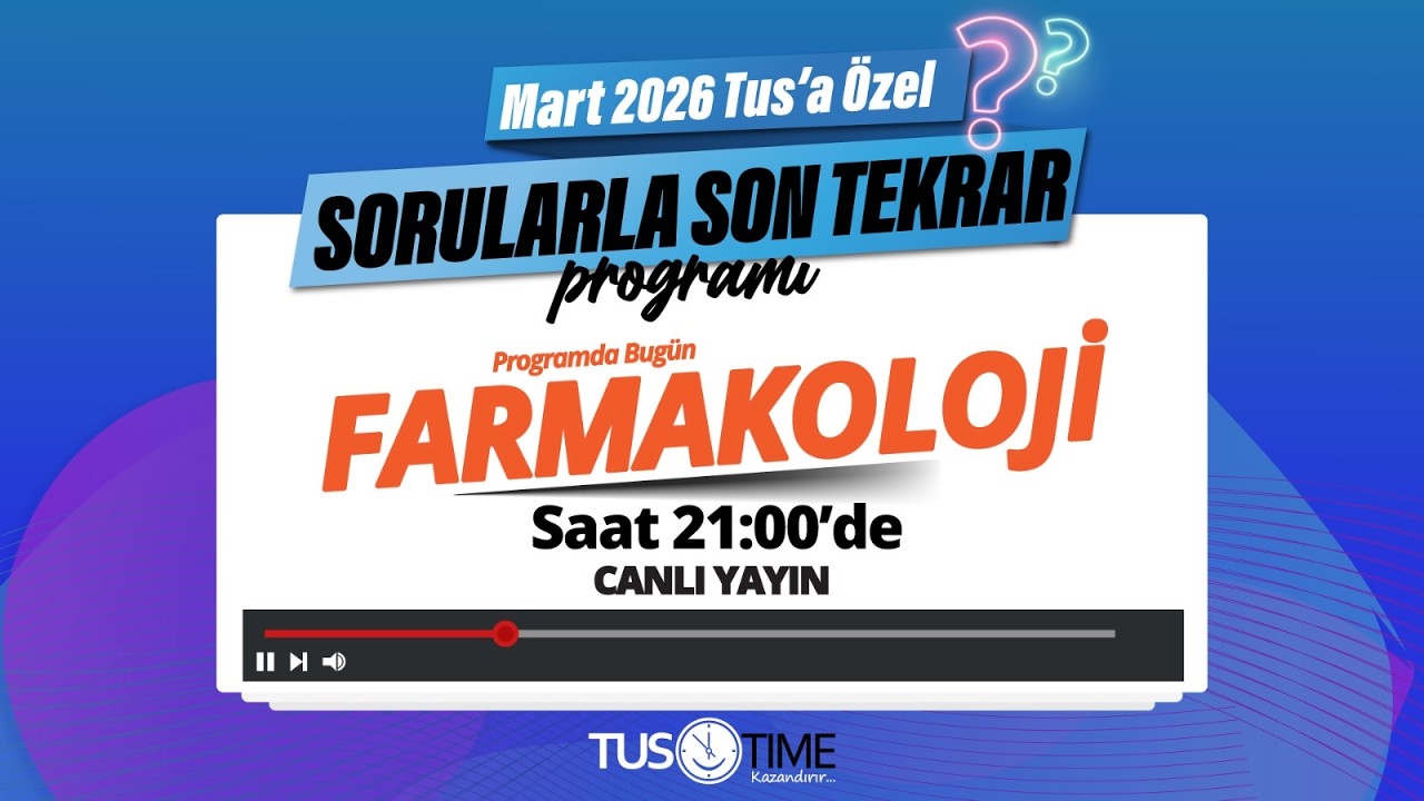 SORULARLA SON TEKRAR - FARMAKOLOJİ