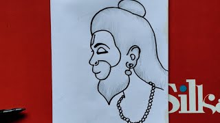 How to draw Hanuman ji | Easy Hanuman ji Drawing | Bajrangbali drawing | Hanuman drawing | chitra 