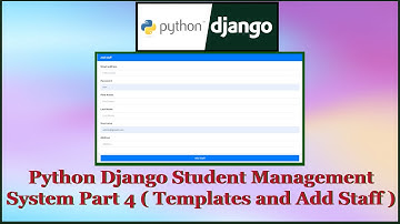 Python Django Student Management System Part 4 | Templates | Add Staff
