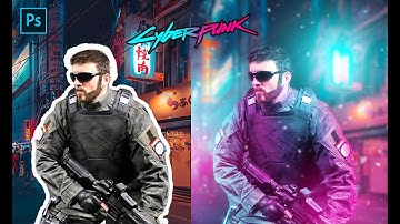 Cyberpunk Effect With Neon Glow | Photoshop Tutorial in Hindi