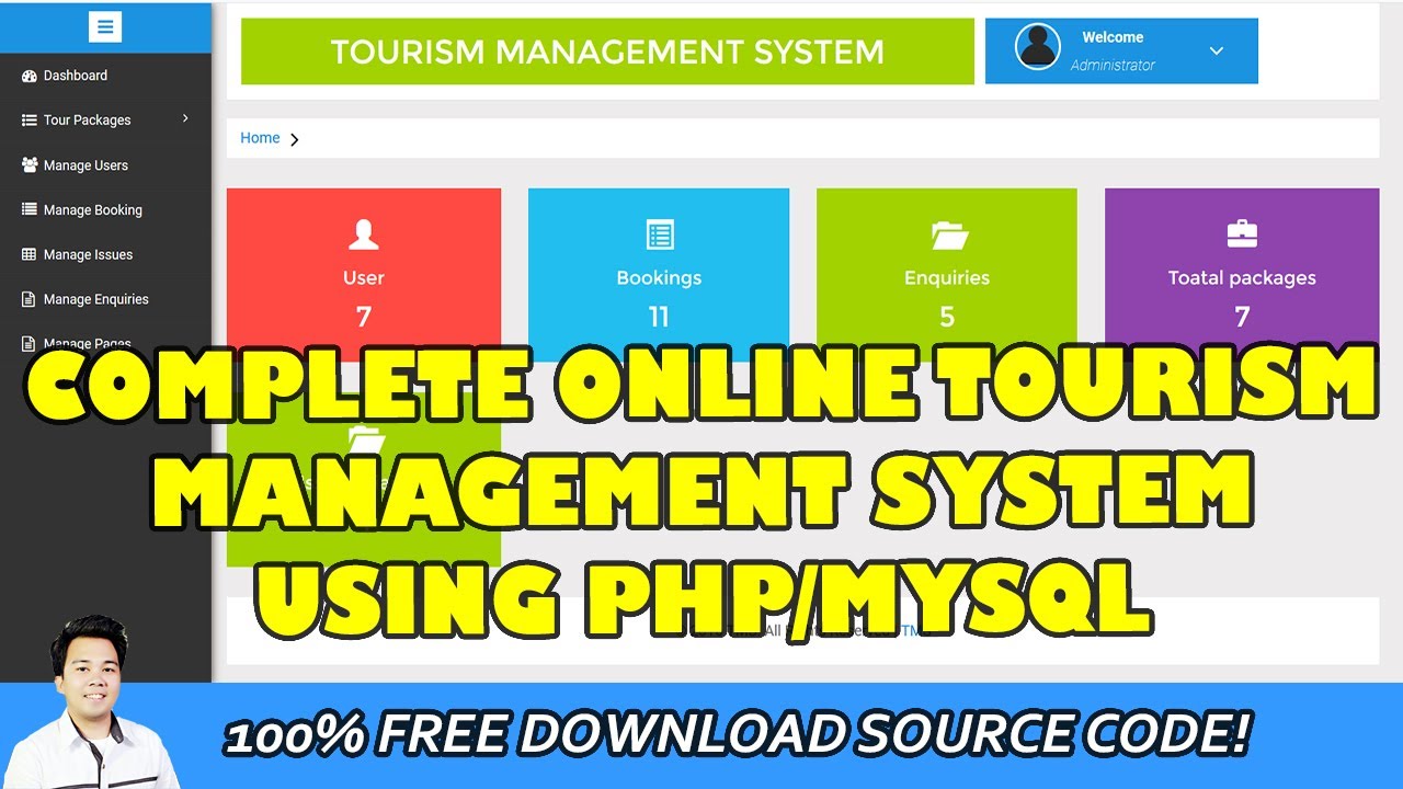 tourism management system project source code