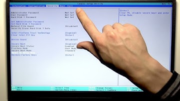LENOVO V15 – Veilig opstarten in- of uitschakelen