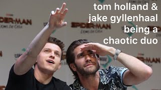 tom holland & jake gyllenhaal being a chaotic duo