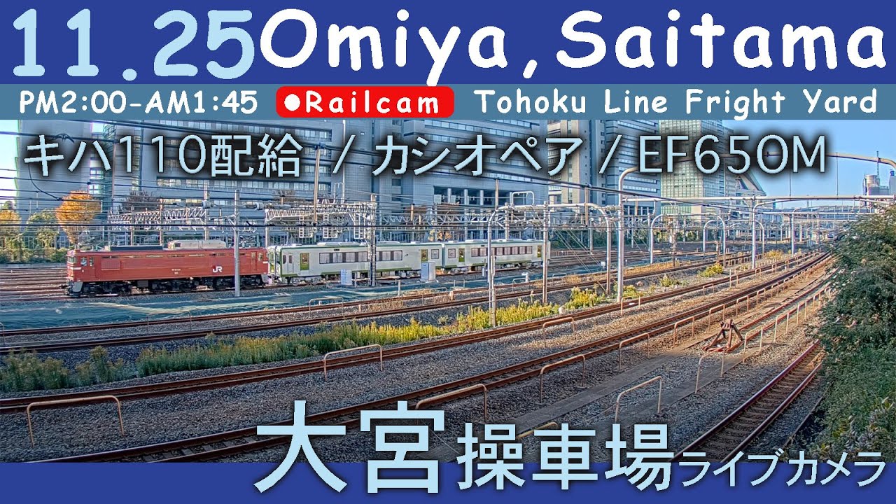 【LIVE】大宮操車場ライブカメラ 2024-11-25 