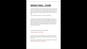 NR 509 NR509 FINAL EXAM QUESTIONS WITH 100% CORRECT ANSWERS pdf