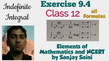 [PDF] Indefinite Integration  | Exercise 9.4 | Class 12  | Elements of  Mathematics & NCERT