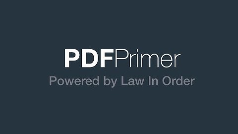 PDFPrimer (Full Demo)