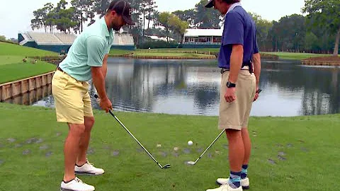 Trick-Shot on 17th @ TPC Sawgrass | Bryan Bros Golf