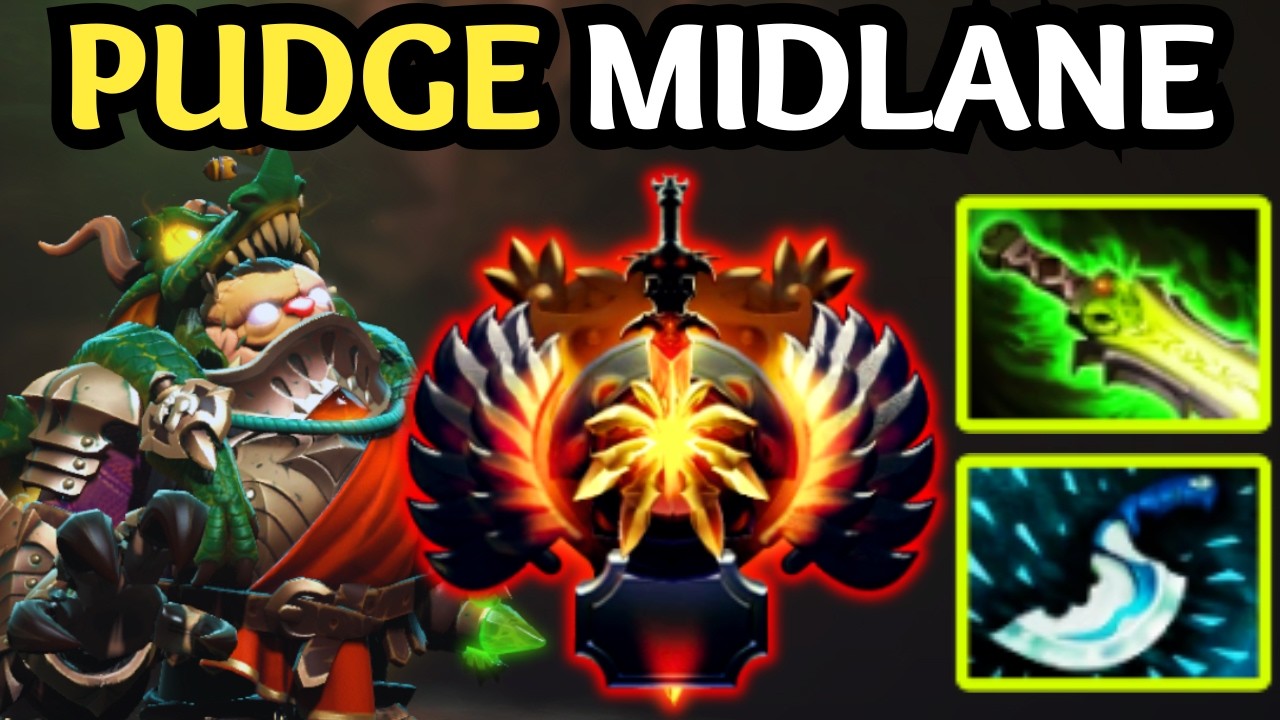 🔥 IMMORTAL PUDGE Mid — 21 Kills Hook & Delete 🔥 Dota 2 Gameplay