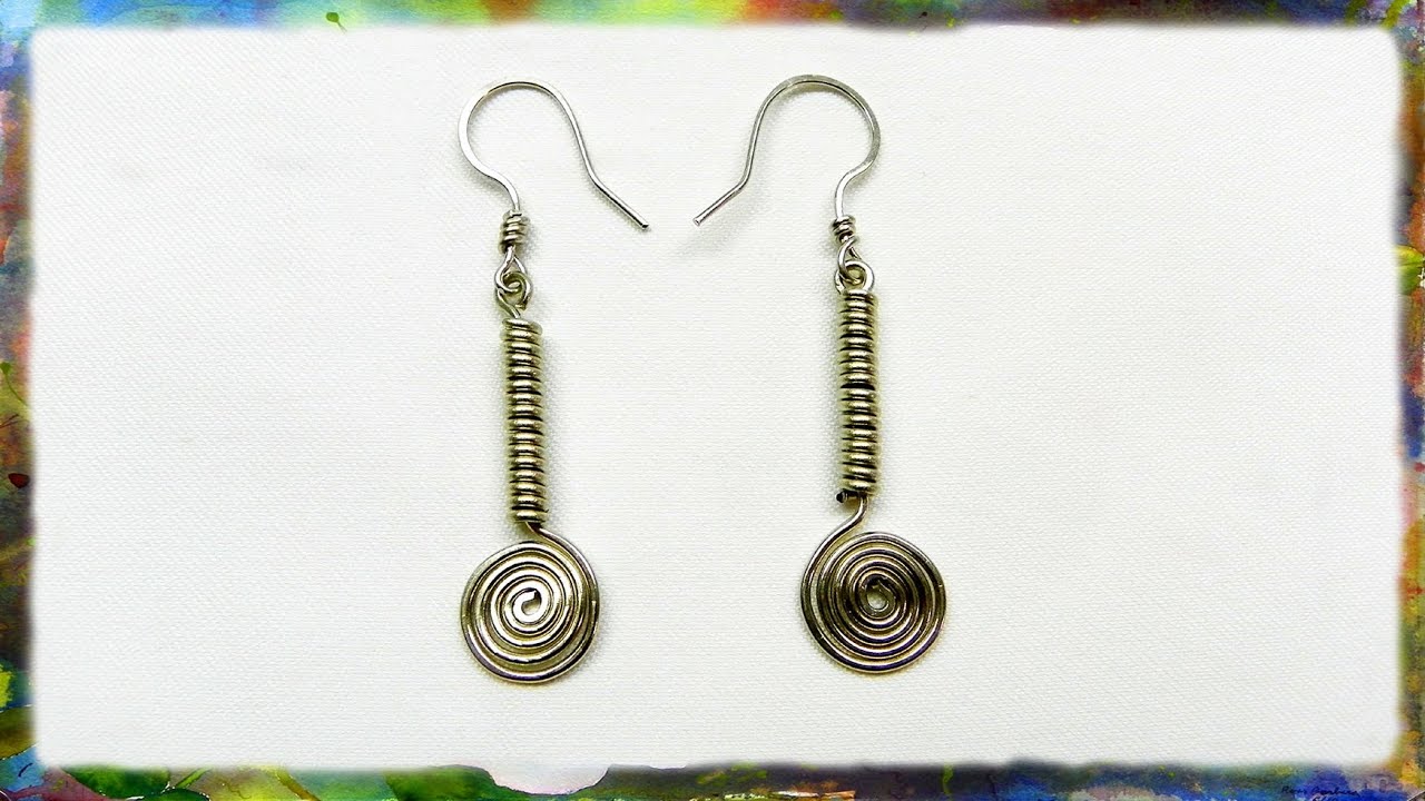 How To Make Beautiful Silver Wire Earrings Designed with the Spiral and Coil by Ross Barbera