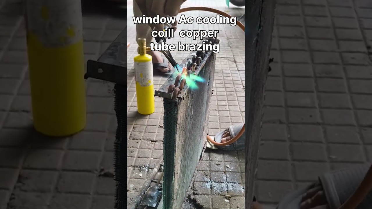 Cooling coil copper tube brazing 