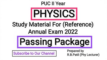 PUC II Year - Physics - Passing Package