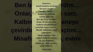 Oturdum Kendi Kendime Sordum Sevmek Neydi Öz