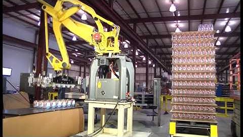 KPal C PET Plastic Bottle ROPICK Palletizing System Utilizing FANUC Robotics