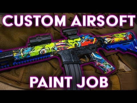 Personalizado Airsoft Trabalho da pintura - GRAFFITI (Hydrodip Tutorial)