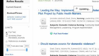 Databases: Finding Nursing Articles