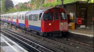 London Underground Bakerloo Line 1972 Stock arriving and departing Queen’s Park 