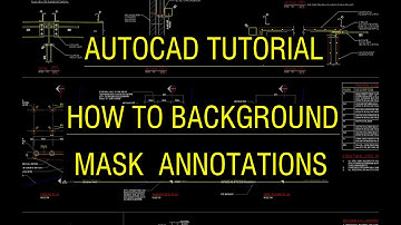 AutoCAD Tutorial - How to do background masking on Mtext