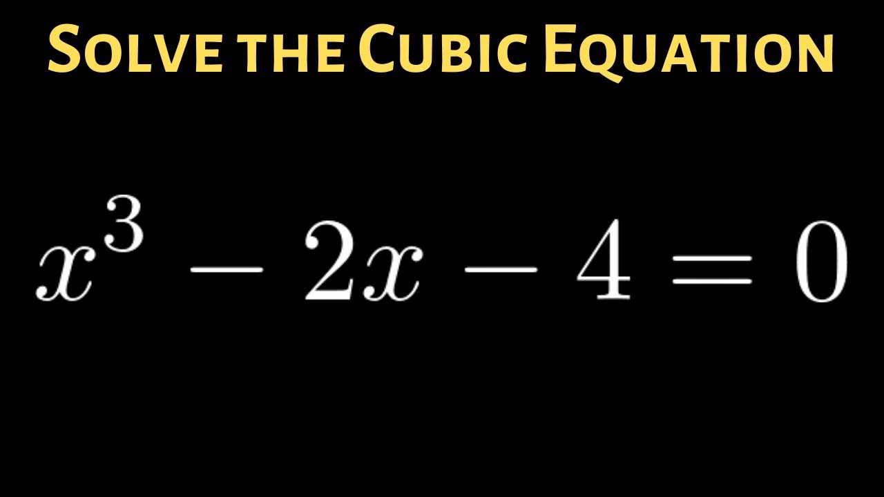 cubic equations problem solving