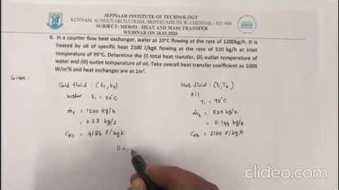 Heat Exchangers - NTU Method