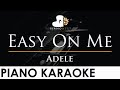 Adele - Easy On Me - Piano Karaoke Instrumental Cover with Lyrics