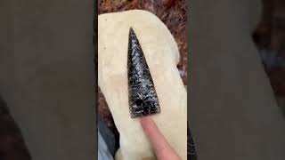 Making obsidian spear! #survival #handmade #obsidian