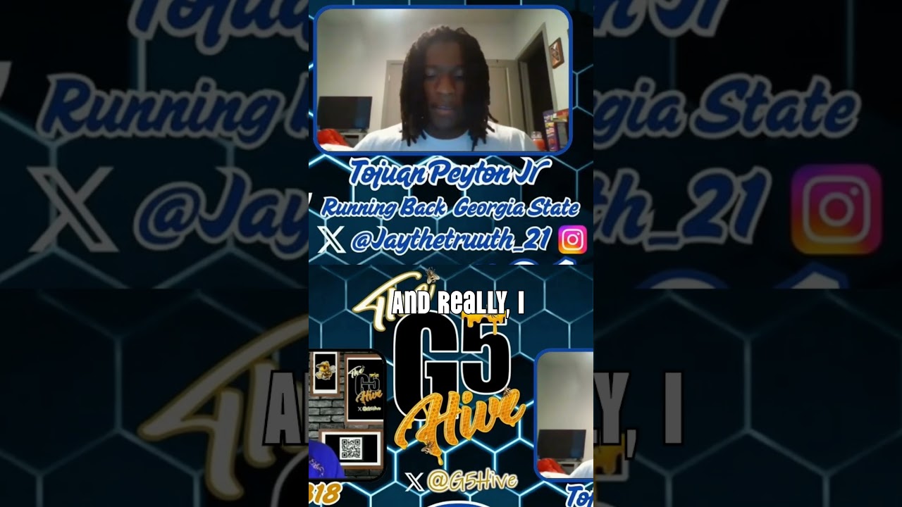 He Carries His Grandmother With Every Run - Georgia State RB Tojuan Peyton Jr! 