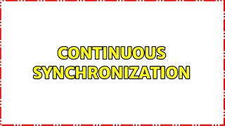 Ubuntu: Continuous synchronization