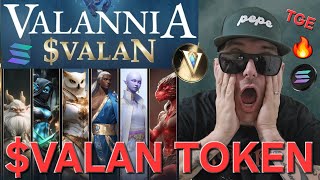 Valan - Valannia Game Token Tge Crypto Coin Indie.fun Solana Blockchain Sol Mmo New Dao Nfts Valan