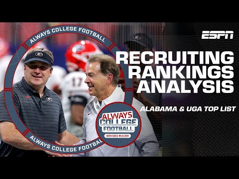 Georgia & alabama top recruiting rankings while lsu & texas are building | always college football