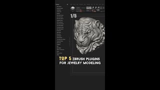 Here are my top 5 must-have plugins #ZBrush #jewelry #3d