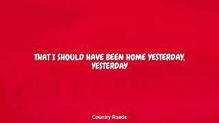 DJ Ötzi - Country Roads (Lyrics)