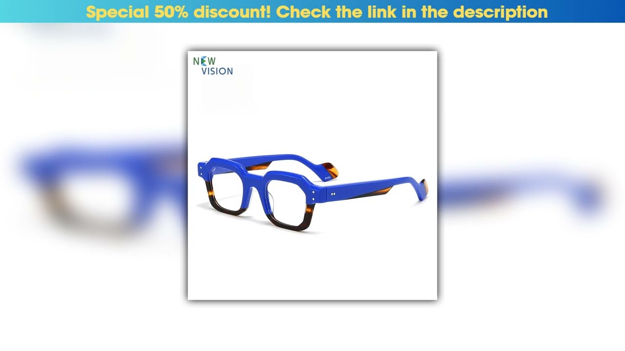 Get Retro Square Thick Myopia Glasses Frame for Men Women High-quality Acetate Fashion Customizable