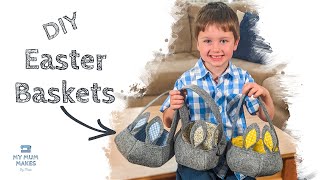 DIY FABRIC EASTER BASKET | Sewing Tutorial and Pattern to Make a Cute Lined Easter Hunt Basket