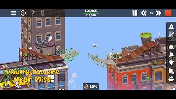 Poly Bridge 3 - Vaulty Towers - Near Miss