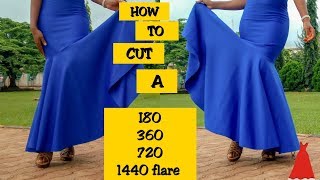 HOW TO CUT 180, 360, 720 and 1440 FLARE | STITCHADRESS |
