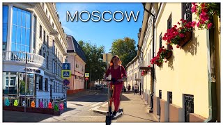 Walking Tour along Moscow Cozy Lanes to Garden Ring 4K