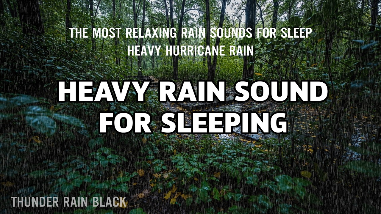 The Most Relaxing Rain Sounds for Sleep | Heavy Hurricane Rain | Rain Sound For Sleep