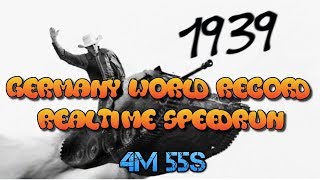 HOI4 - Realtime Speedrun World Record - 4m55s - Germany 1939