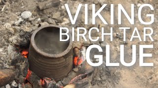 VIKING survival  Birch Tar and Pitch Glue  Viking Crafts (Ep. 5)