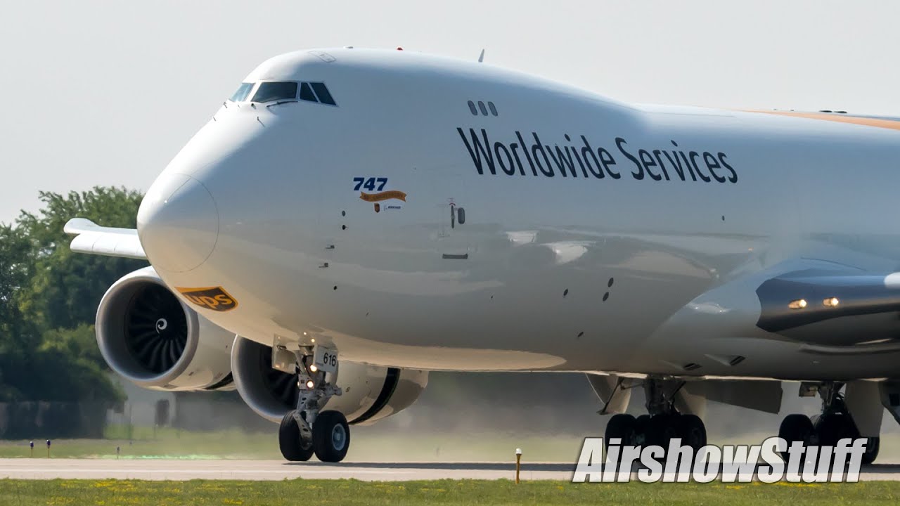 Ups 747 8f Arrival Display And Departure Eaa Airventure Oshkosh 2019
