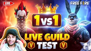 FREEFIRE LIVE GUILD TEST 1VS1 😱🔥 || @NONSTOPGAMING @GYANGAMING @TOTALGAMING @CLASSYFREEFIRELIVE