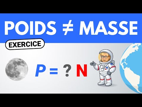Calculer le poids ? P = m × g 🌑 🌎 Exercice ✏️ 3e | Physique Chimie