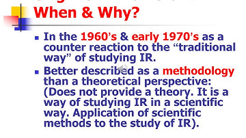 Lecture 7, Behavioralism 2, Theory of International Relations, 22 March, Prof. Hala Seoudy